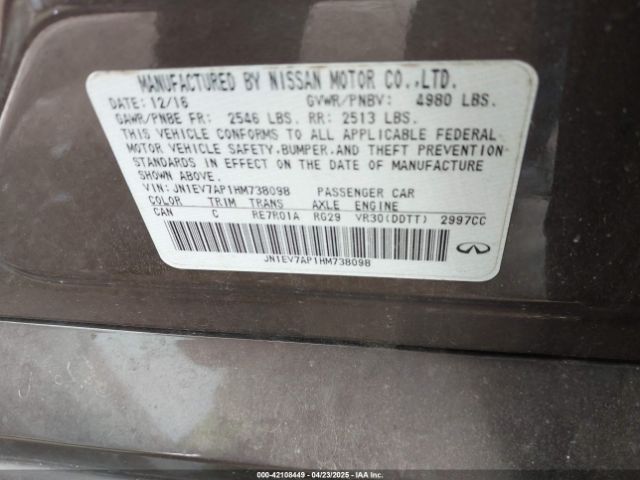 2017 INFINITI Q50 JN1EV7AP1HM738098 Photo 8