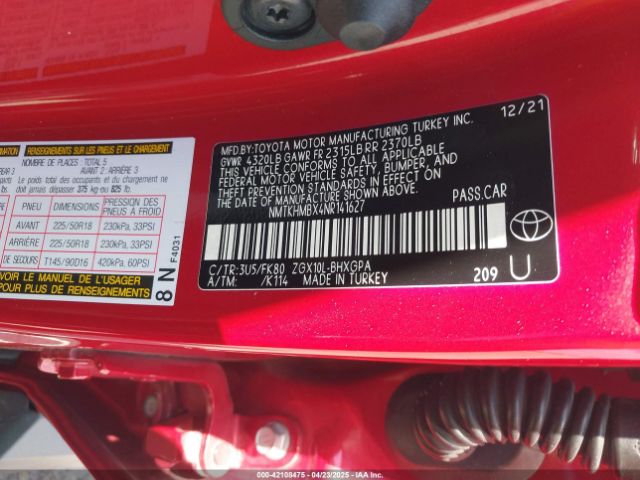 NMTKHMBX4NR141627 Toyota C-HR XLE