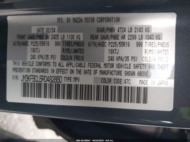 JM3KFBCL6R0482860 Mazda Cx-5 2.5 S Carbon Edition