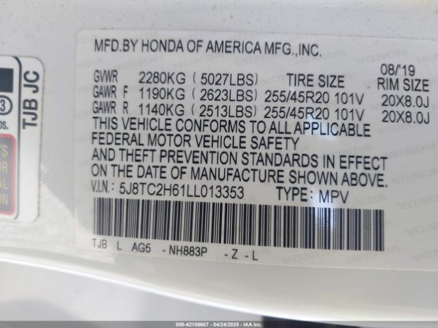 5J8TC2H61LL013353 Acura Rdx A-spec Package