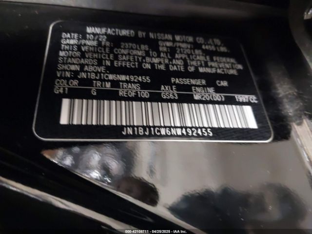 JN1BJ1CW6NW492455 Nissan Rogue Sport Sl Awd Xtronic Cvt
