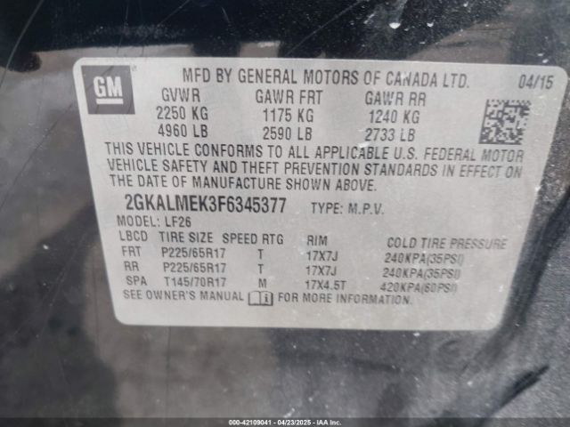 2GKALMEK3F6345377 GMC Terrain Sle-1