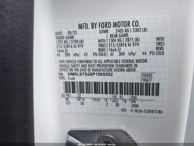 Ford Transit Connect Xl Cargo Van 2023 NM0LS7S28P1565502 Image 9