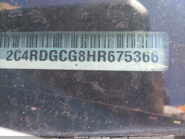 2C4RDGCG8HR675366 Dodge Grand Caravan Sxt