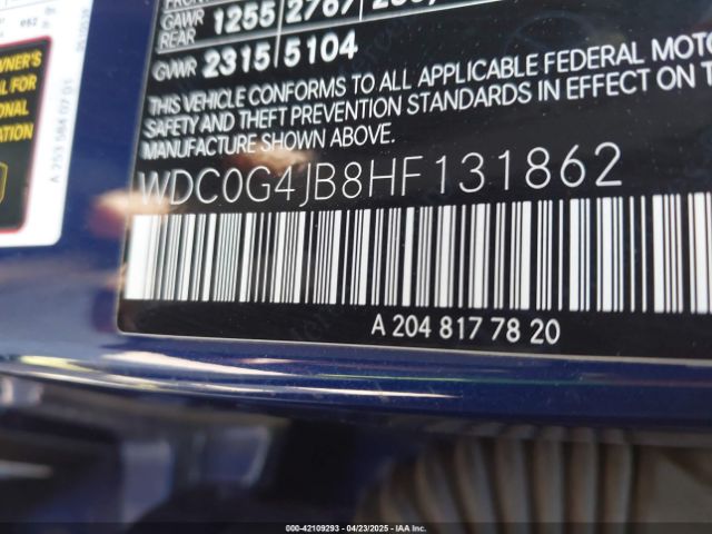 WDC0G4JB8HF131862 Mercedes-Benz GLC 300