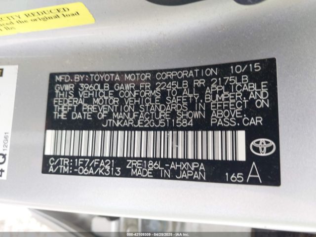 JTNKARJE2GJ511584 Scion IM