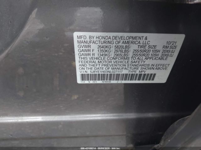 5J8YE1H03NL027117 Acura Mdx A-spec Package