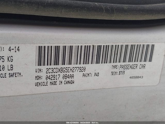 2C3CDXBG5EH277920 Dodge Charger Se