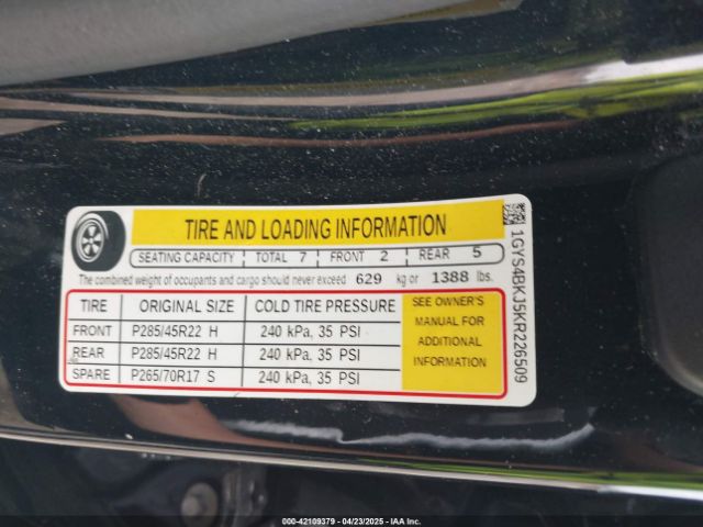 2019 CADILLAC ESCALADE 1GYS4BKJ5KR226509 Photo 8