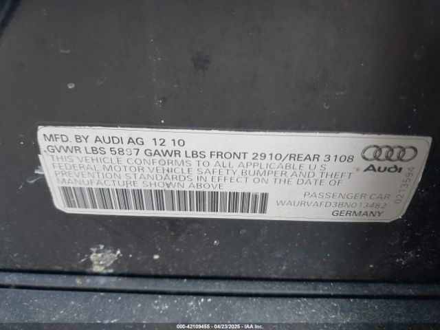 2011 AUDI A8 L WAURVAFD3BN013482 Photo 8