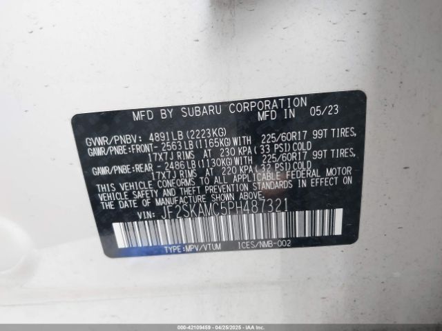 JF2SKAMC5PH487321 Subaru Forester Wilderness