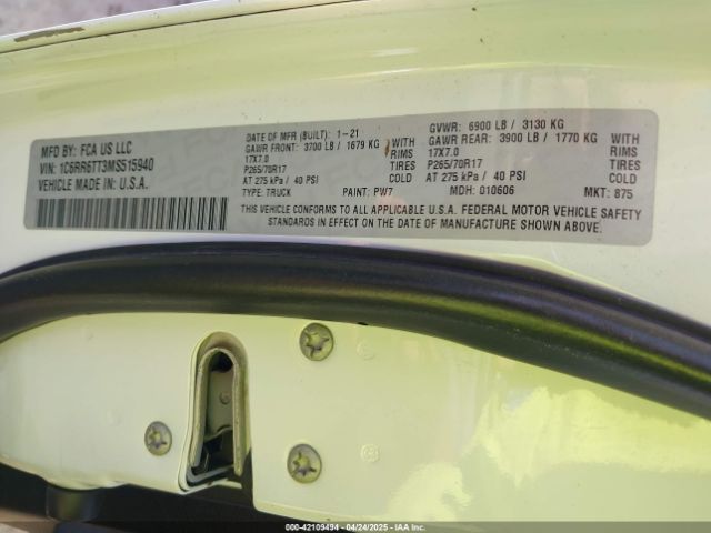 2021 RAM 1500 CLASSIC 1C6RR6TT3MS515940 Photo 8