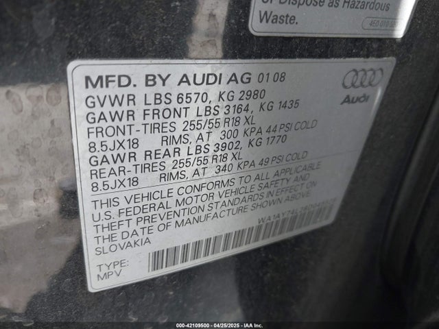 2008 AUDI Q7 WA1AY74L28D045529 Photo 8