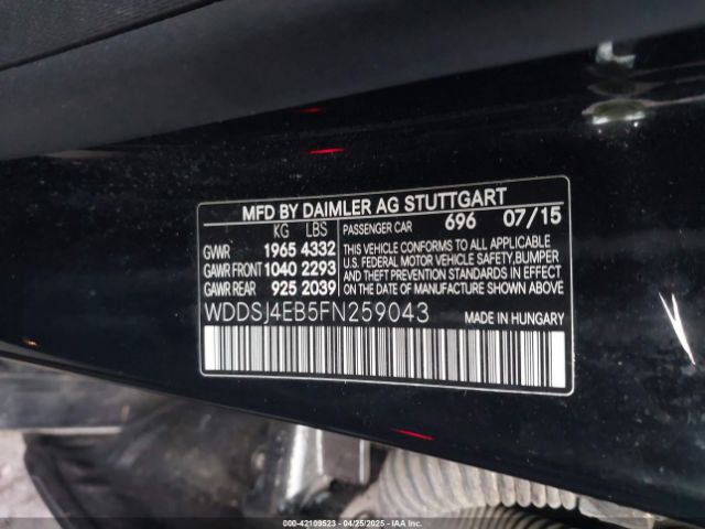 2015 MERCEDES-BENZ CLA 250 WDDSJ4EB5FN259043 Photo 8