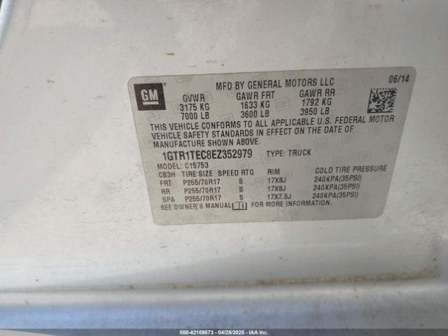 1GTR1TEC8EZ352979 GMC SIERRA 1500