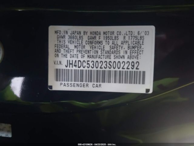2003 ACURA RSX JH4DC53023S002292 Photo 8