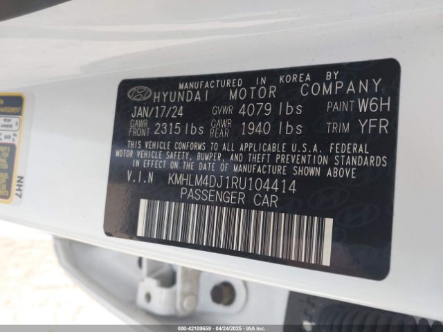 KMHLM4DJ1RU104414 Hyundai gdi kappa