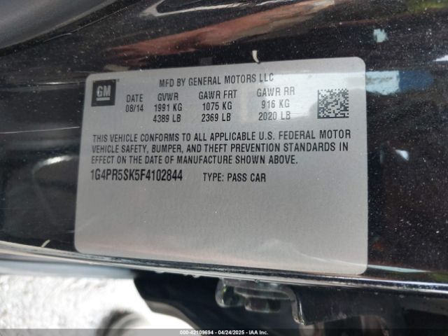 1G4PR5SK5F4102844 Buick Verano Convenience Group