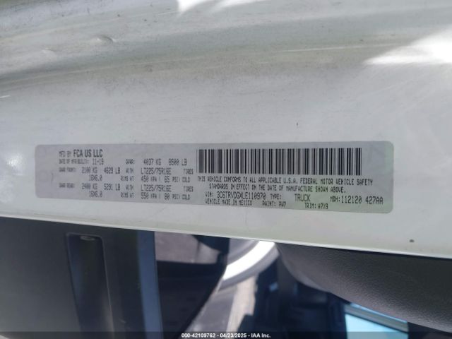 3C6TRVDGXLE110970 RAM Promaster 2500 High Roof 159 Wb