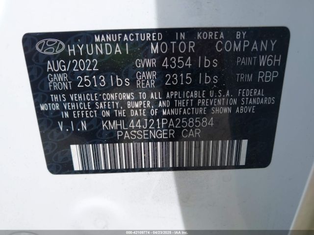 KMHL44J21PA258584 Hyundai Sonata Sel Plus