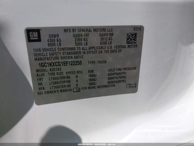 1GC1KXCG1EF122256 Chevrolet Silverado 2500hd Lt