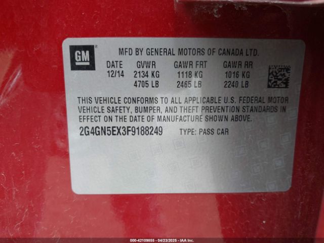 2G4GN5EX3F9188249 Buick Regal Turbo/e-assist Premium I