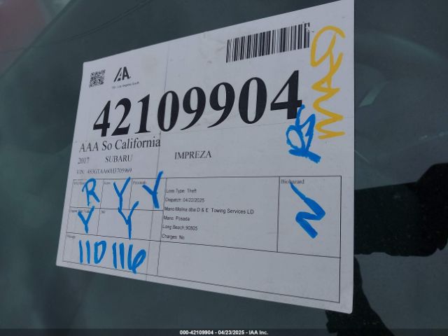 4S3GTAA60H3705969 Subaru Impreza 2.0i