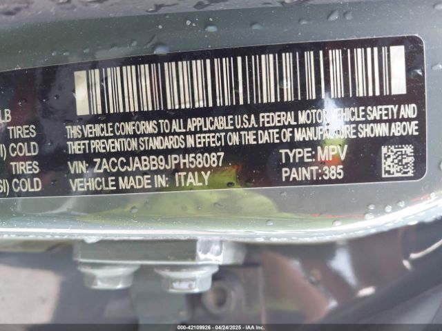 ZACCJABB9JPH58087 Jeep Renegade Latitude Fwd