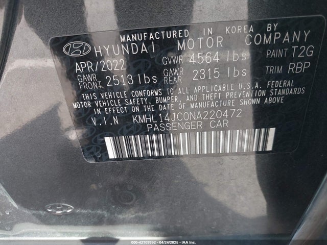 KMHL14JC0NA220472 Hyundai Sonata N Line