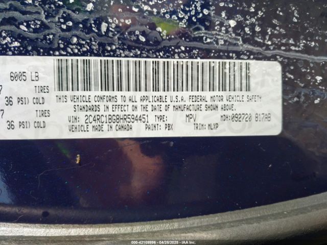 2017 CHRYSLER PACIFICA 2C4RC1BG8HR594451 Photo 8