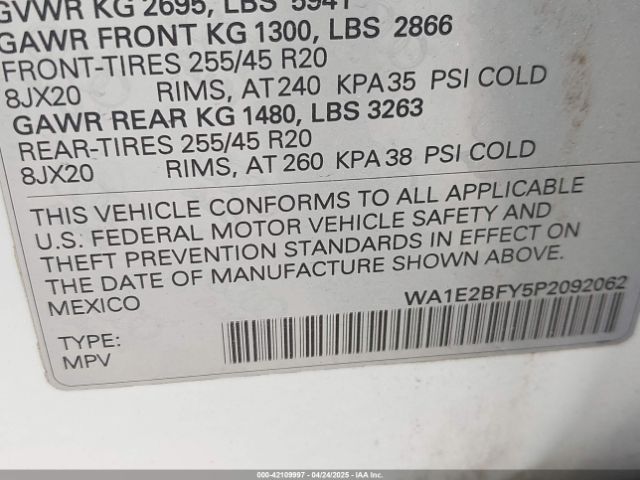 2023 AUDI Q5 WA1E2BFY5P2092062 Photo 8