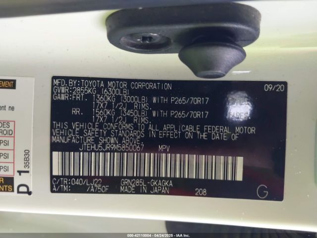 JTEHU5JR9M5850067 Toyota 4runner Venture Special Edition