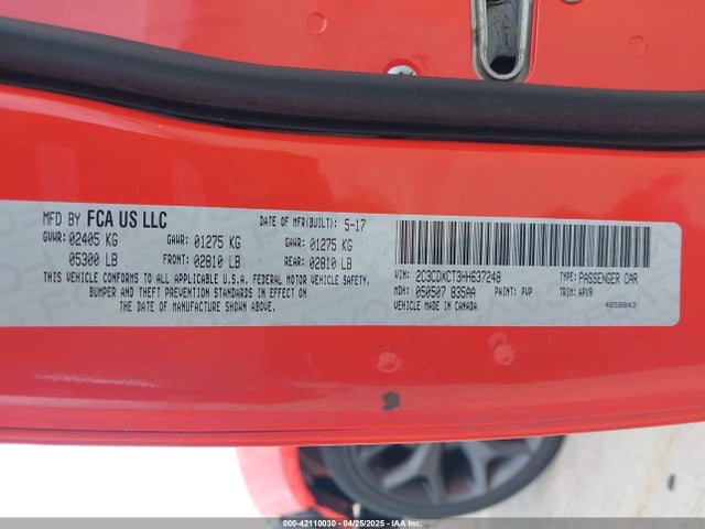 Dodge Charger R/t Rwd 2017 2C3CDXCT3HH637248 Image 9