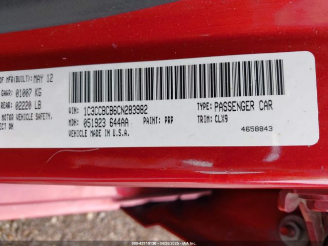 2012 CHRYSLER 200 1C3CCBCB6CN283982 Photo 8