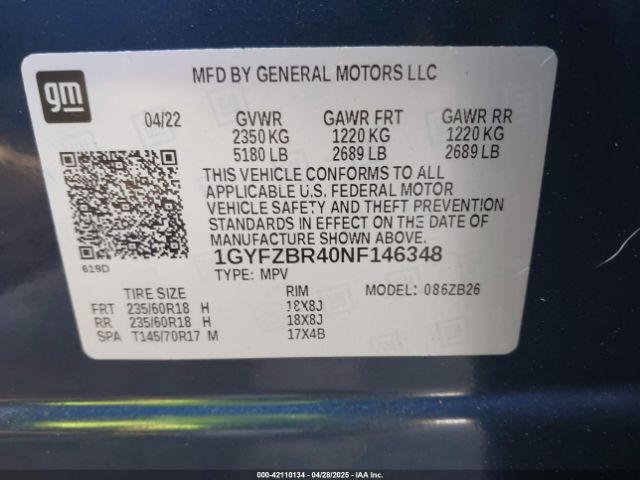 2022 CADILLAC XT4 1GYFZBR40NF146348 Photo 8