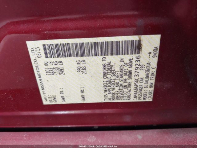 1N4AA6AP5GC379236 Nissan Maxima 3.5 Platinum