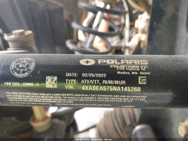 2022 POLARIS SPORTSMAN 4XASEA575NA145260 Photo 9