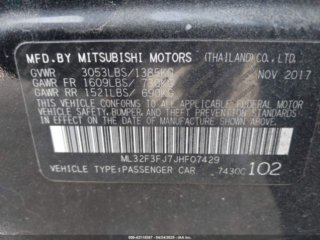 2018 MITSUBISHI MIRAGE G4 ML32F3FJ7JHF07429 Photo 8