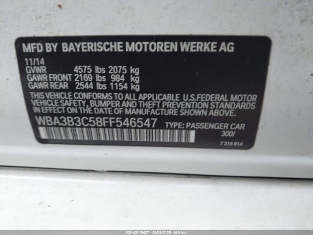 WBA3B3C58FF546547 BMW 328i Xdrive