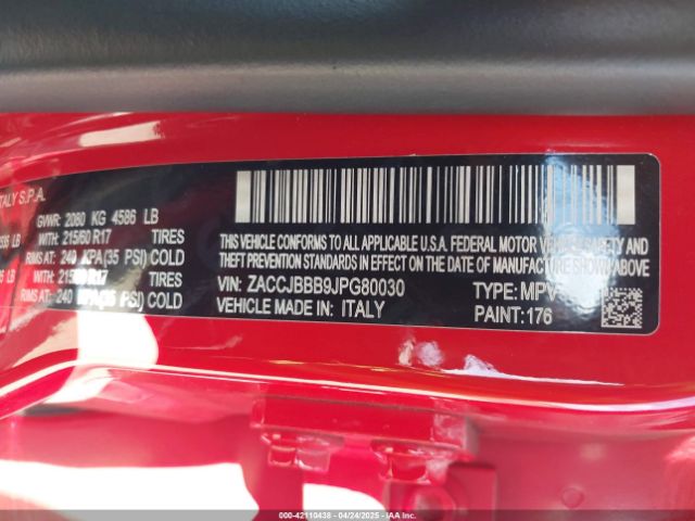 ZACCJBBB9JPG80030 Jeep Renegade Latitude 4x4
