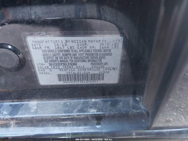 Nissan Versa Note Sv 2014 3N1CE2CP3EL376353 Image 9