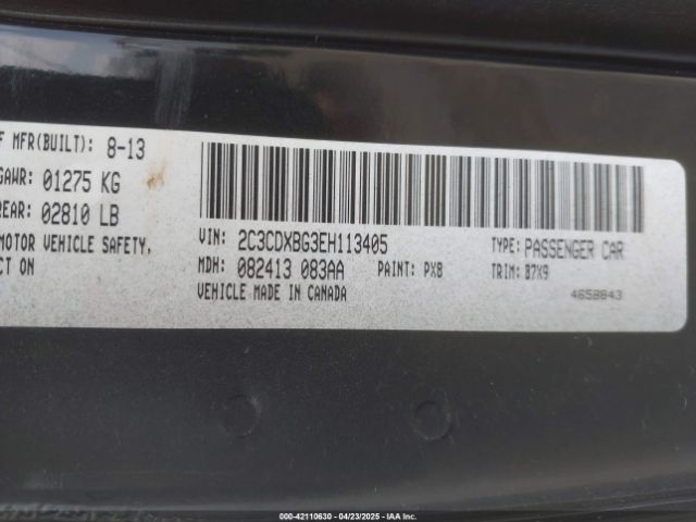 2C3CDXBG3EH113405 Dodge Charger Se