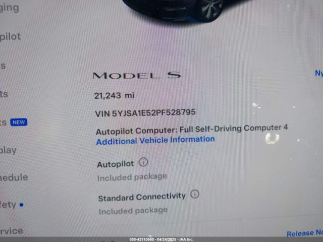 2023 TESLA MODEL S 5YJSA1E52PF528795 Photo 6