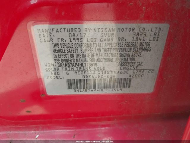 2017 NISSAN SENTRA 3N1AB7AP4HL713519 Photo 8