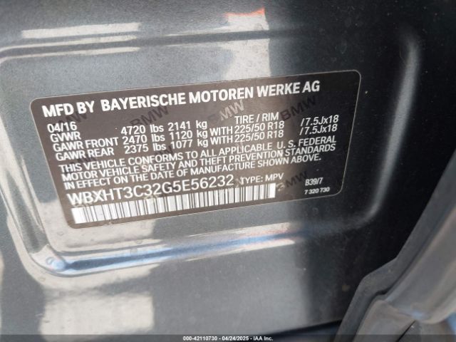 WBXHT3C32G5E56232 BMW X1 Xdrive28i