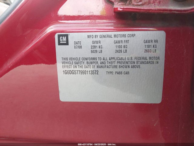 2009 CADILLAC CTS 1G6DG577990113572 Photo 8