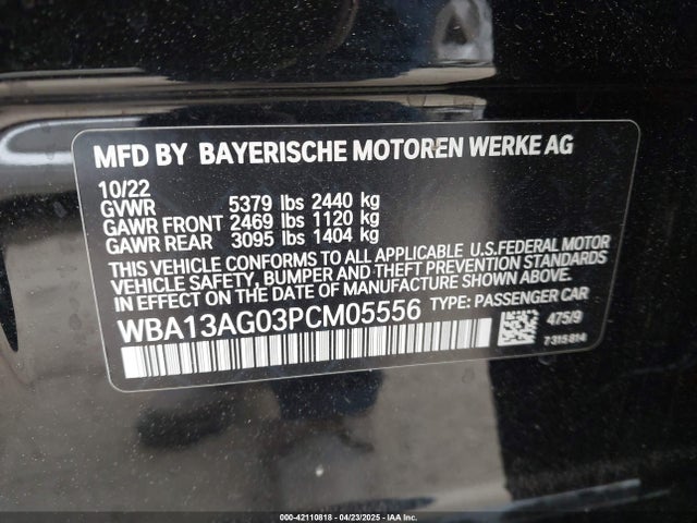 WBA13AG03PCM05556 BMW 2023