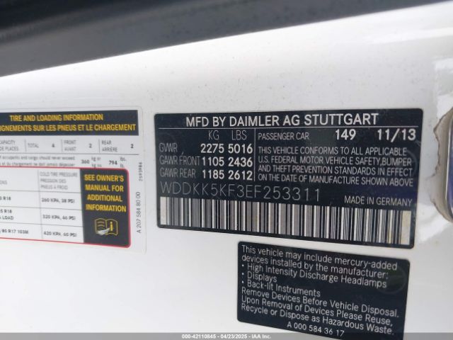 WDDKK5KF3EF253311 Mercedes-Benz E 350