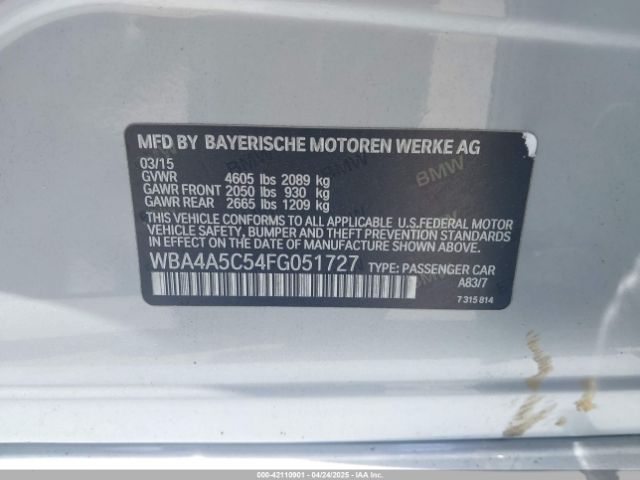 2015 BMW 428 GRAN COUPE WBA4A5C54FG051727 Photo 8