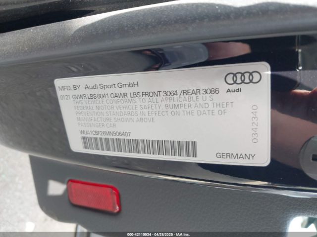 2021 AUDI RS 6 AVANT WUA1CBF26MN906407 Photo 8